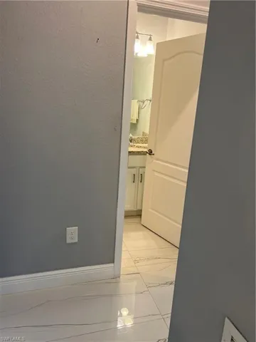 Hallway with baseboards