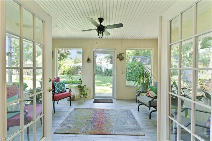 French Doors to Screened Porch Lanai