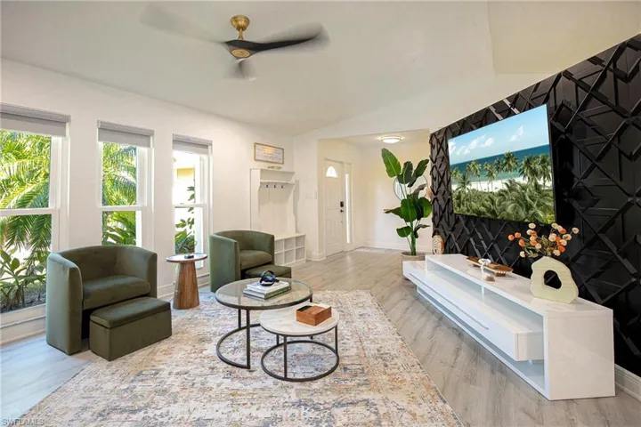 Entrance and living room