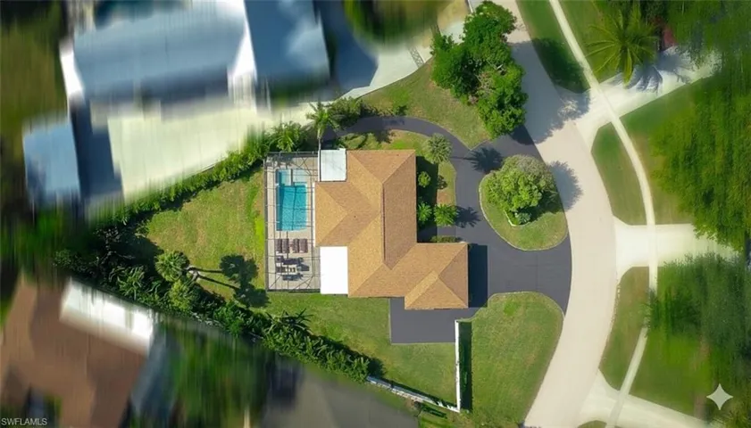Aerial view of the property