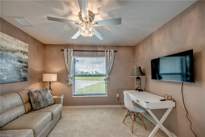 Bathroom featuring vanity, a bath, a shower stall, tile patterned flooring, and recessed lighting