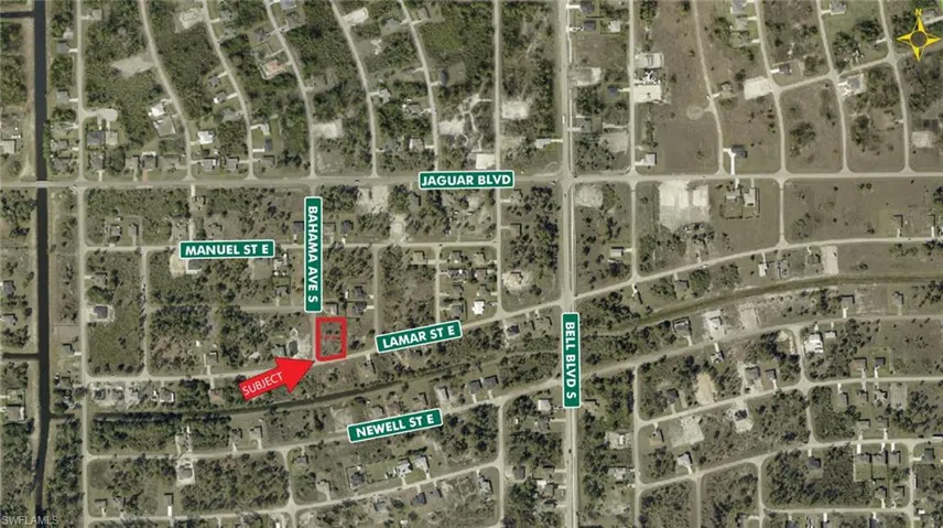 Aerial view of property's location