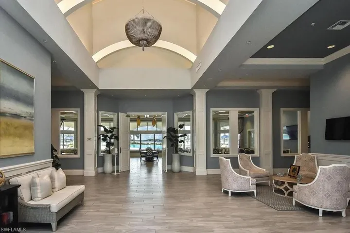 Common area featuring a high ceiling