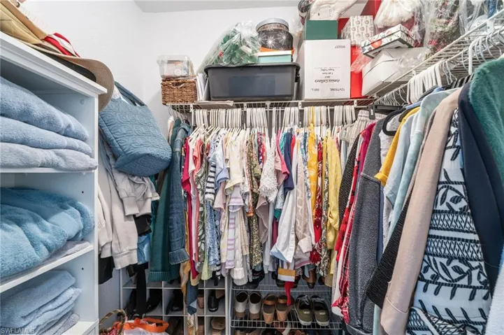 View of walk in closet