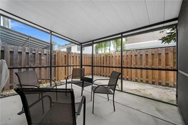 Sunroom / solarium with healthy amount of natural light