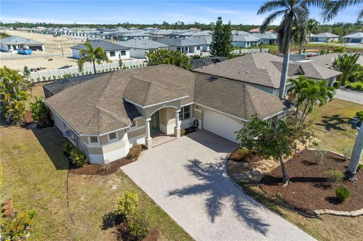 Aerial view with a residential view