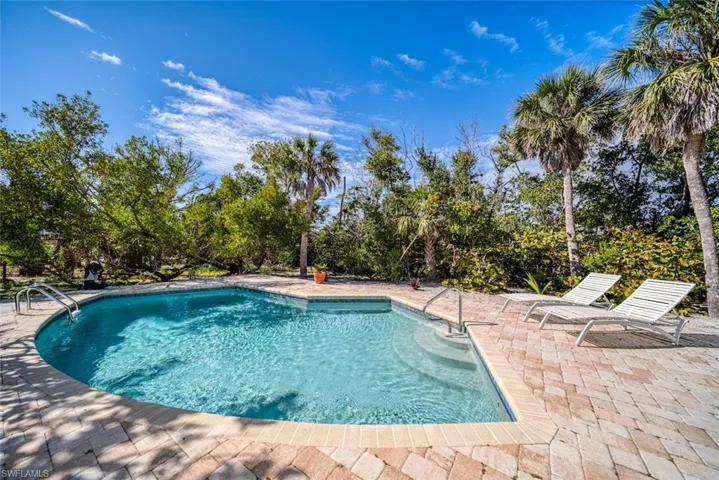 Pool situated along the water.