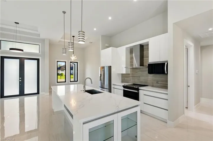 Beautiful cabinetry and quartz countertops