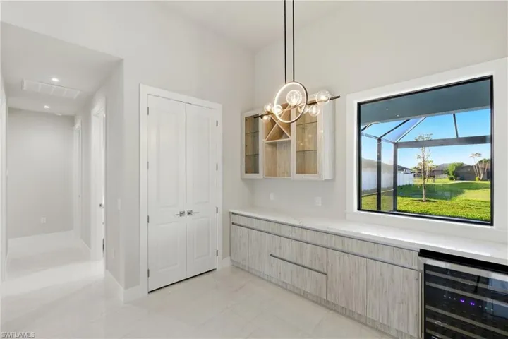 Extra kitchen cabinetry and wine fridge