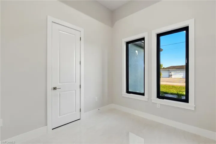 4th bedroom or den with closet facing street