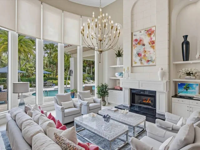 Living room with gas fireplace