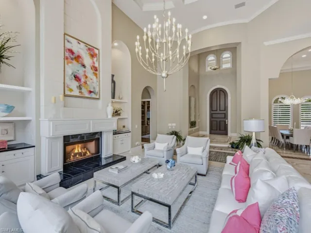 Open concept living, entry, dining