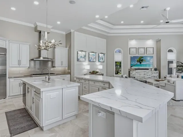Kitchen and family room