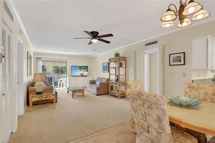 Great room and dining area