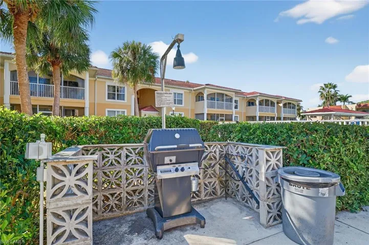 Community patio and grill area