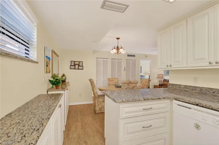 Wall cabinets are moveable for entertaining