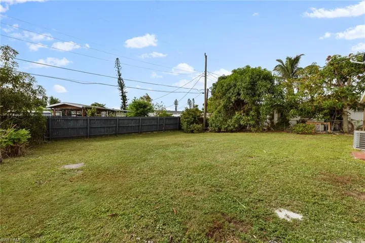 View of back yard