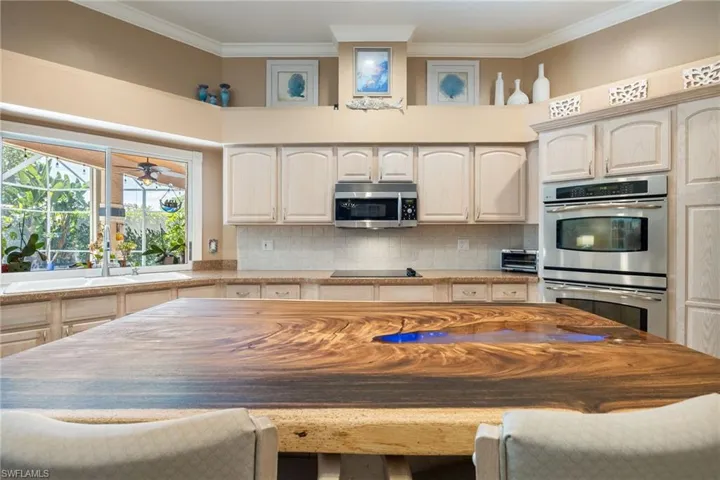 Exotic Monkey Pod hardwood and backlit island