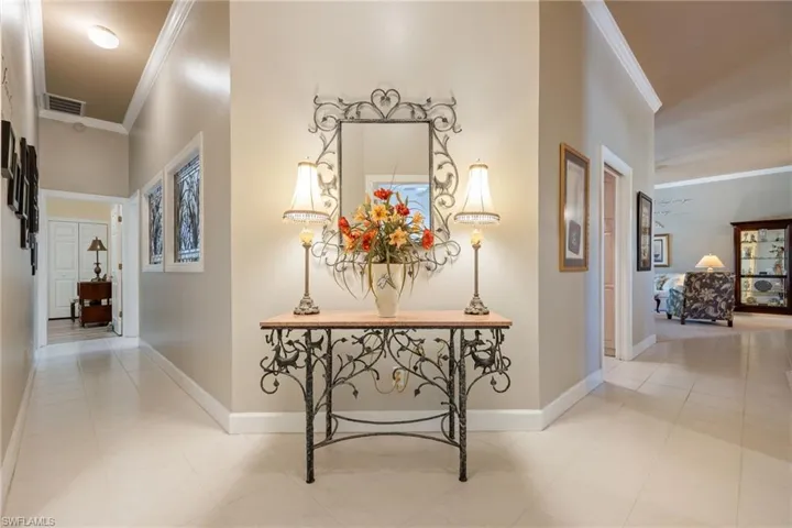 Hallway to guest quarters