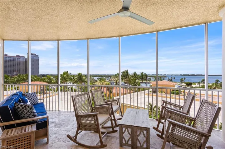 Back Lanai overlooking pool/marina
