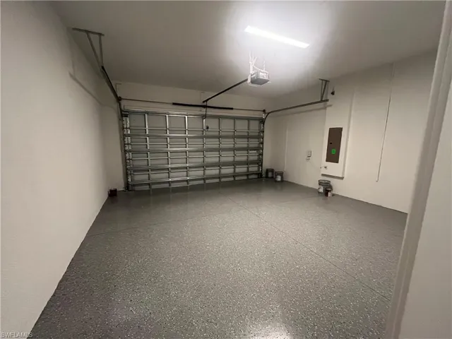 Two-car garage with epoxy finish