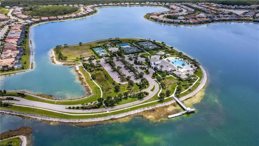 Aerial of Corkscrew Shores Amenity Island