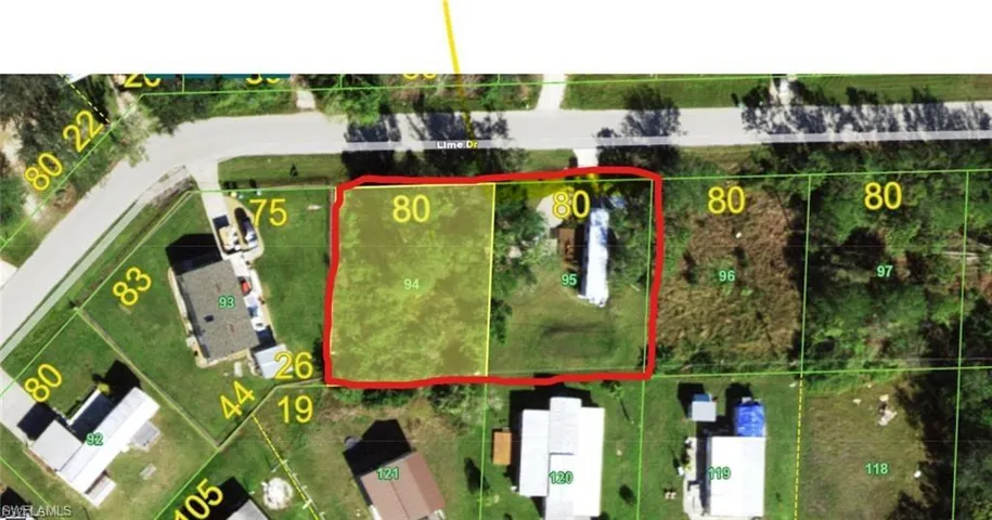 Aerial view of property's location featuring property boundaries highlighted