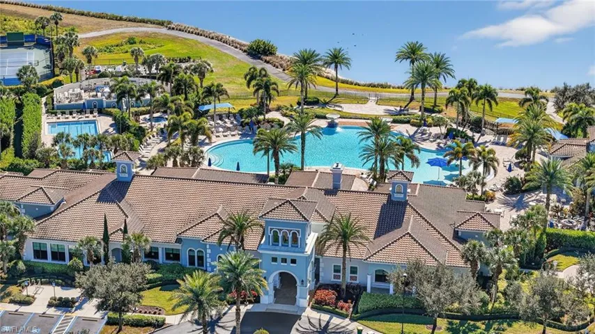 Bird's eye view of a pool