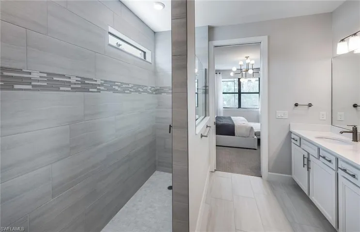 Oversized walk-in shower