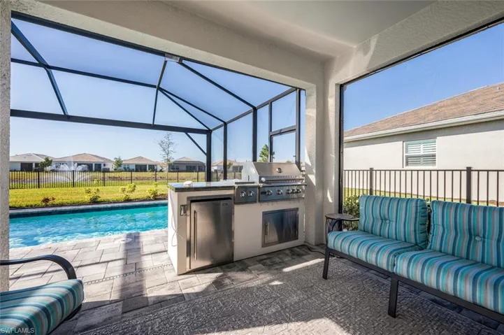 Outdoor grilling area