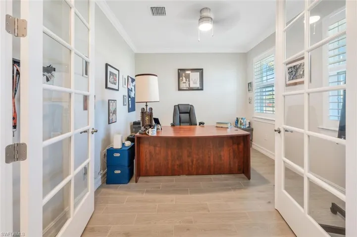 Office/Den featuring french doors