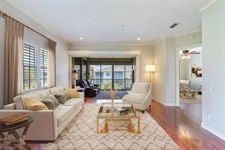 virtually staged living room