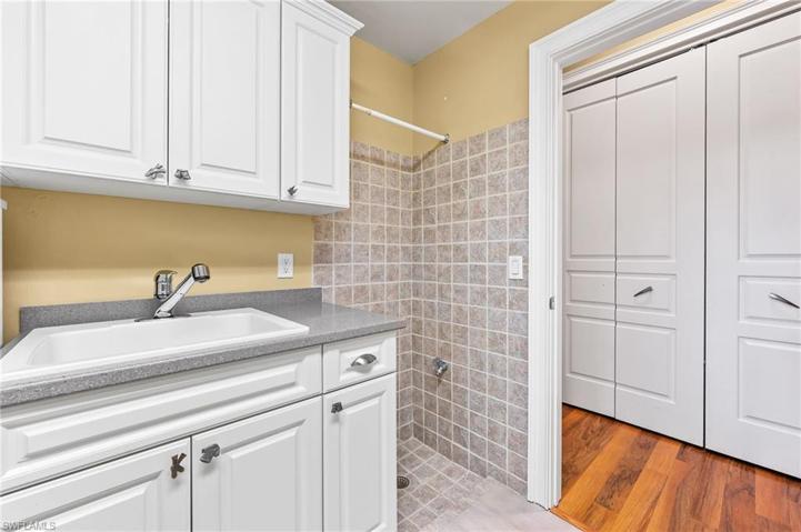 First floor laundry room with doggie wash station
