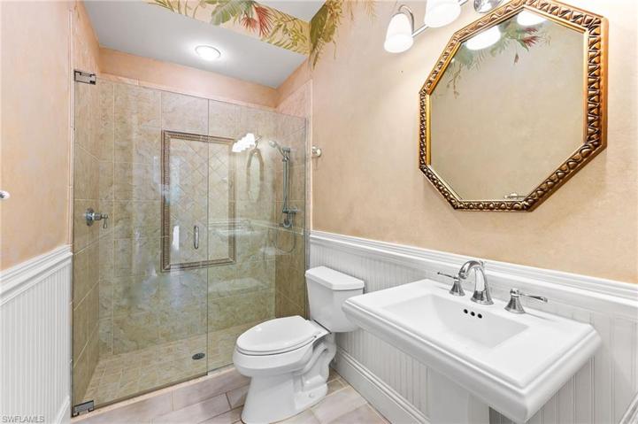 Pool bath -- first floor guest bathroom
