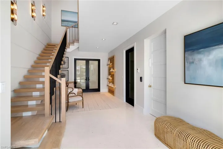 vestibule flooded with natural light