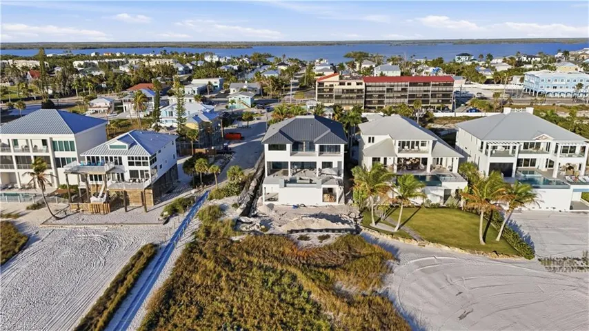 Aerial perspective of suburban area