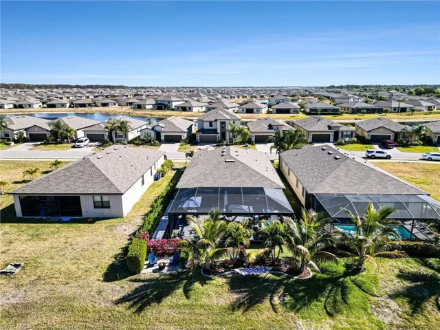 Aerial view of residential area