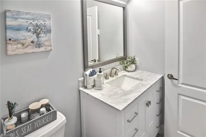Bathroom featuring vanity