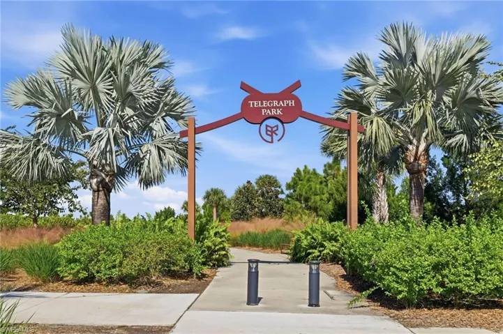 Telegraph Park connects to Founders Square in the cul-de-sac.