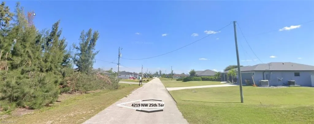 View looking up street