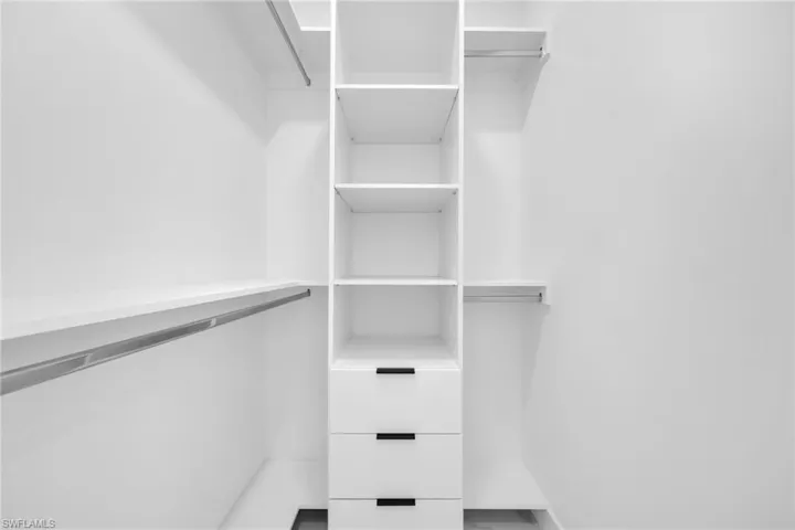 View of walk in closet