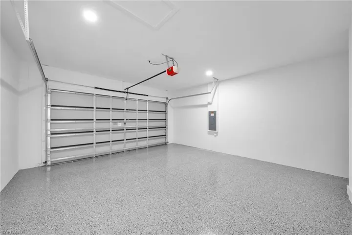 Garage with electric panel