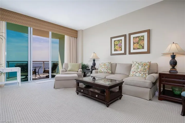View of carpeted living area