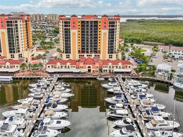 Drone / aerial view of a large body of water