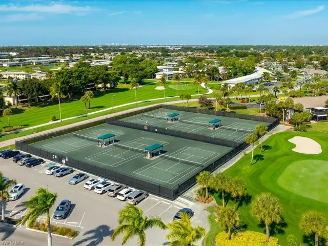 Aerial view of a golf course