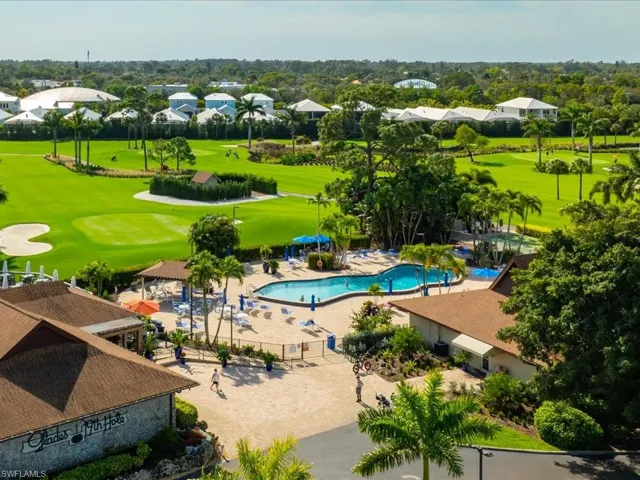 Aerial view of a local golf course