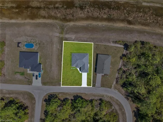 View of property location with property parcel outlined