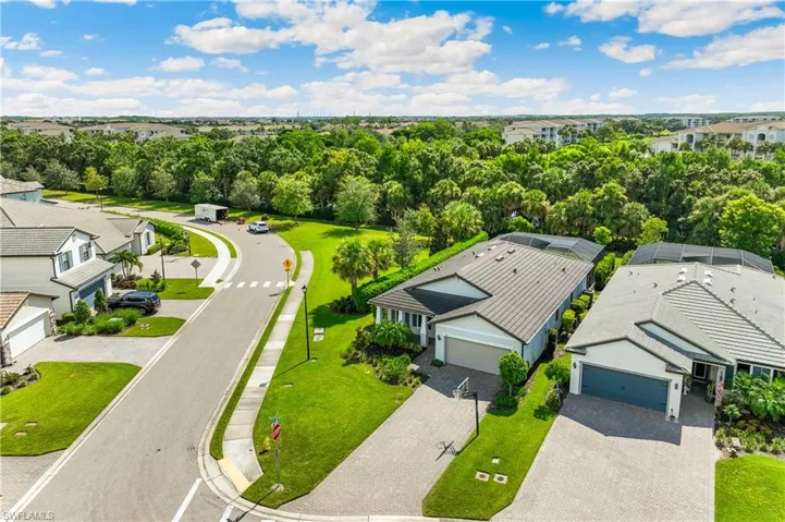 Aerial view of residential area