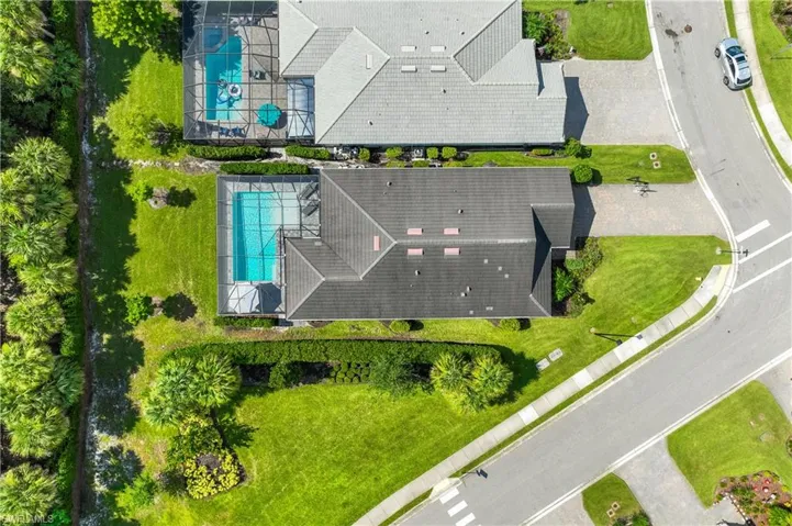 Bird's eye view of a pool