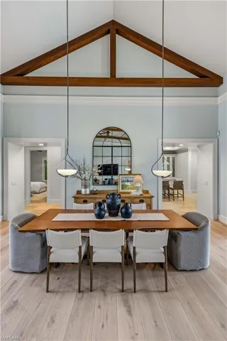 Dining Room with Truss